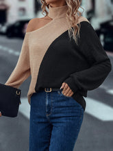 Two Tone Asymmetrical Neck Tee